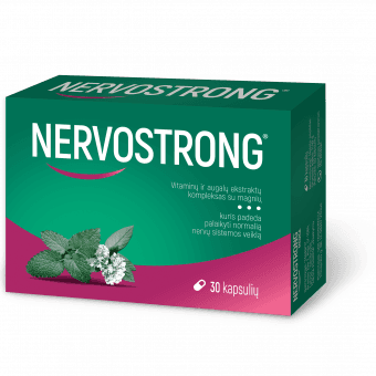 NERVOSTRONG preparatas nervų sistemai, 30 kapsulių